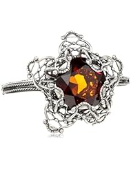Baltic Honey Amber and Sterling Silver Diamond Cut High Quality Flower Bracelet