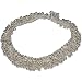 Indian Jewelry Ankle Bracelet Pairs in Silver 10 inches