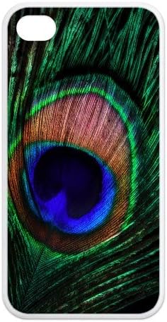 Generic Unique Otterbox-- Design Peacock Feather 100% TPU Case Cover for iPhone4 iPhone4S