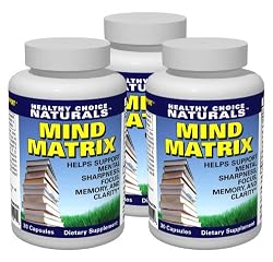 Mind Matrix- Mind, Mood, & Memory Supplement - (3 Bottles) 90 Capsules