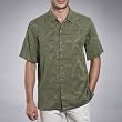 Sandals Cay Men's Tonal Palm Leaf Silk Camp Shirt