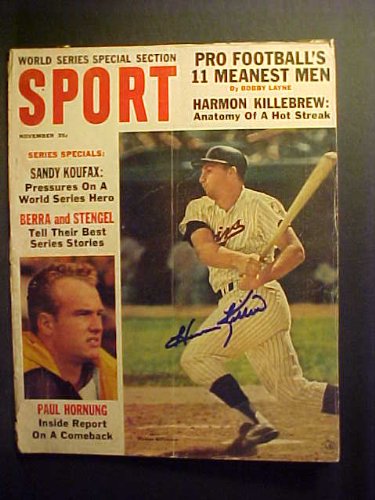 Harmon Killebrew Minnesota Twins Autographed November 1964 Sport Magazine
