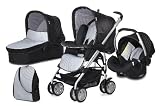 Produkt-Bild: Hauck 126110  Kinderwagenset  Condor All in One inkl. Wanne, Zero Plus Comfort, Wickeltasche, Wetterschutzlolli silver