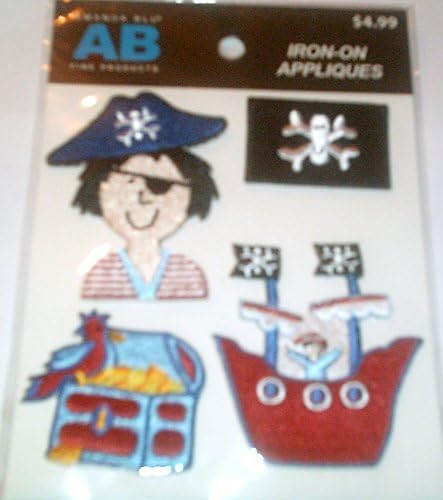 Amanda Blu Iron On Appliques 4 Patches Pirates