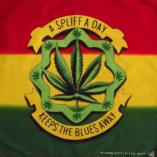 Marijuana Cannabis Handkerchief Headwrap Bandana C12