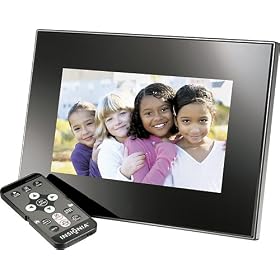InsigniaTM - 7 Widescreen LCD Digital Photo Frame - Black