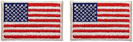 10x American USA United States Flag Embroidered Iron on Tactical Patches by PrimePatch