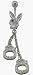 Jewelry : Playboy Officially Licensed Belly Button Ring with Handcuffs