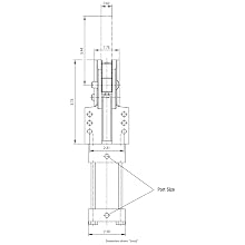DE-STA-CO 860 Pneumatic Heavy Duty Hold Down Action Clamp