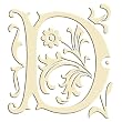 Set of 6 Monogram Embroidered Guest Towel - D