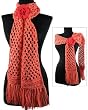 Handmade Mohair and Wool Artisan Winter Scarf - Watermelon Beauty (100% Crocheted By Hand Masterpiece/Long)
