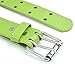 Kids 2 Holes Belt Double Prong Buckle PU Leather Glittery