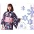 松田聖子　仕立て上がりゆかた（ネイビー　コスモス）【きもの山喜】