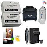 POWER KIT NB-10L (Includes 2-1200mAh batteries, pocket charger, card reader, screen protector kit, Zip Case) for the Canon SX40 SX40HS, Canon PowerShot G1 X