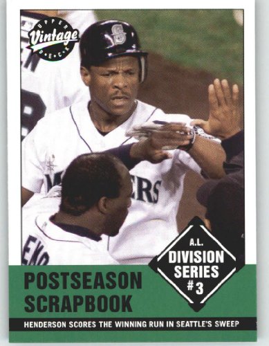 2001 Upper Deck Vintage #373 Rickey Henderson SH - Seattle Mariners (Season Highlight) (Baseball Cards)