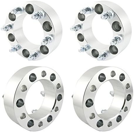 LMG 4 pcs 2" Wheel Spacers 6x5.5 108mm 12x1.5 Studs Adapters 6 Lug For Chevrolet