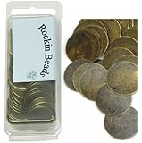 Rockin Beads Brand, 200 Antiqued Brass Plated Alloy Stamping Blanks Tags Round Charm Pendants 20mm 6/8 Inch