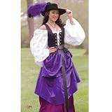 Country Wench Gathered Skirt in Eggplant Renaissance Collection Adult Size L/XL