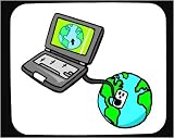 Decorated Mouse Pad with computer, internet, laptop