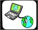 Decorated Mouse Pad with computer, internet, laptop