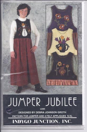 Jumper Jubilee 1996 Women's Jumper Sewing Pattern with Applique Patterns by Debra Johnson Groth - Sizes S, M, L, XL