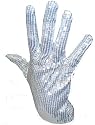 MJ King Of Pop Sequin Glove Fancy Dress Accessory