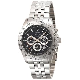Bulova Mens Marine Star Chronograph Stainless Steel Bracelet Watch #96B113 by Bulova