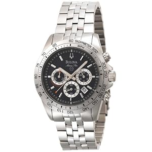 Buy Bulova Mens Marine Star Chronograph Stainless Steel Bracelet Watch #96B113 by Bulova