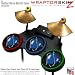 Barbwire Heart Blue Skin by WraptorSkinz fits Guitar Hero 4 World Tour Drum Set for Nintendo Wii, XBOX 360, PS2 & PS3 (DRUMS NOT INCLUDED)