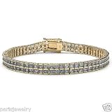 Paris Jewelry 14k Yellow Gold over Silver Genuine Blue Sapphire