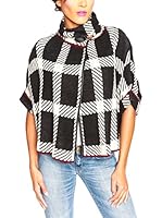 SO Cachemire & Knitwear Poncho Adele (Negro / Blanco)