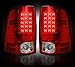 RECON - Fits Chevy 14-18 Silverado 1500 & 14-19 SIlverado 2500/3500 & 15-19 GMC Sierra Dually OLED Tail Lights Running Lights (Replaces Factory/OEM Halogen Tail Lights) Smoked Black Lens