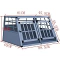 Transportbox Hundebox Reisebox Alubox Autohundebox 50 x 89 x 69 cm