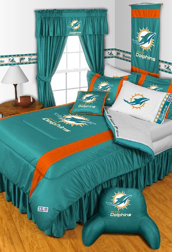 Miami Dolphins Full Size 14 Pc Bedding Set Comforter Sheet Set 2