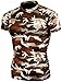 JustOneStyle New 063 Skin Tight Compression Base Layer Camo T Shirt Short Sleeve Mens