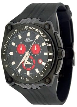 Adee Kaye Men's Ryder G2 Sports Black IP Chronograph Watch Model AK6002-MIPB1