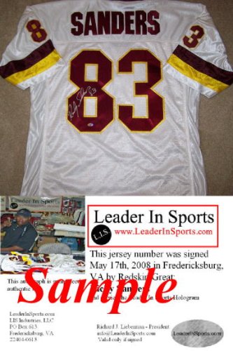 Ricky Sanders Autographed Jersey - Washington Redskins