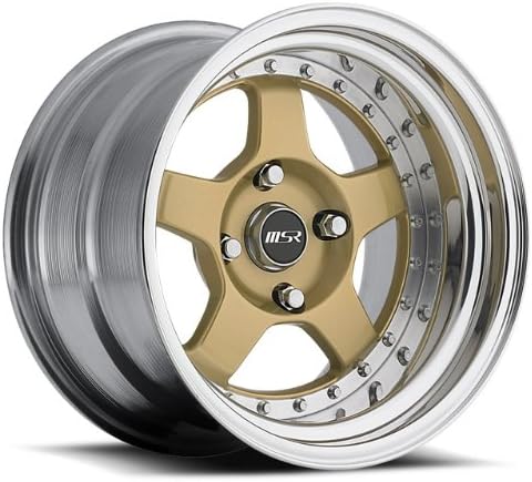 MSR 229 15x8 2 piece wheels 4x100 25mm gold Color (set of four) huge lip