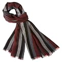 Men's Lightweight Stripe Scarf - Apple Red