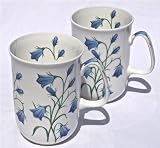 Fine English Bone China Mugs – Bluebell Chintz – Pair of Two