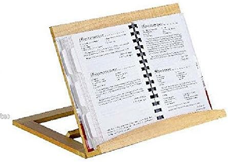 Norwood Portable Wooden Kitchen Cookbook Stand Recipe Book Holder Wood Easel for Tablet/Ipad