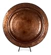 27" Decorative Copper Plated Iron Charger with Stand
