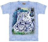 White Tiger Mother and Cub T-Shirt, Available in Various Sizes