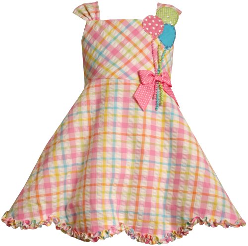 Bonnie Jean Girls 2-6x Seersucker Birthday Dress,Multi,2