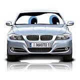 Blue Eyes Car Sun Shade, Reversible in Silver 24