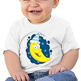 クール 子供 月 イラスト カートゥーン ポスター U首シャツ 100%棉 White Size 12 Months