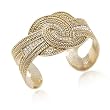 Goldtone Double Circle Cuff Bracelet Fashion Jewelry