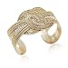 Goldtone Double Circle Cuff Bracelet Fashion Jewelry