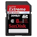 SanDisk SecureDigital High Capacity  (SDHC) Card Extreme Video HD Speicherkarte 8GB (Original Handelsverpackung)