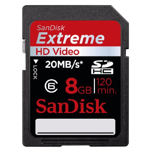 SanDisk Extreme III SDHC 8Gb High Performance Card - 20Mb/s 133x edition